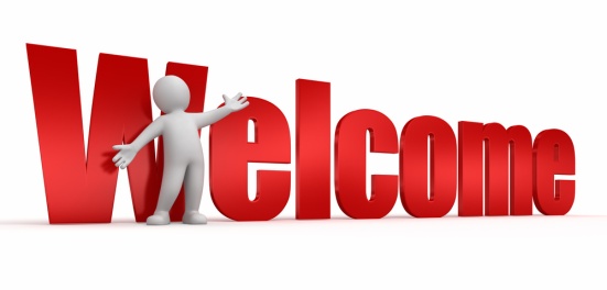 Person showing welcome